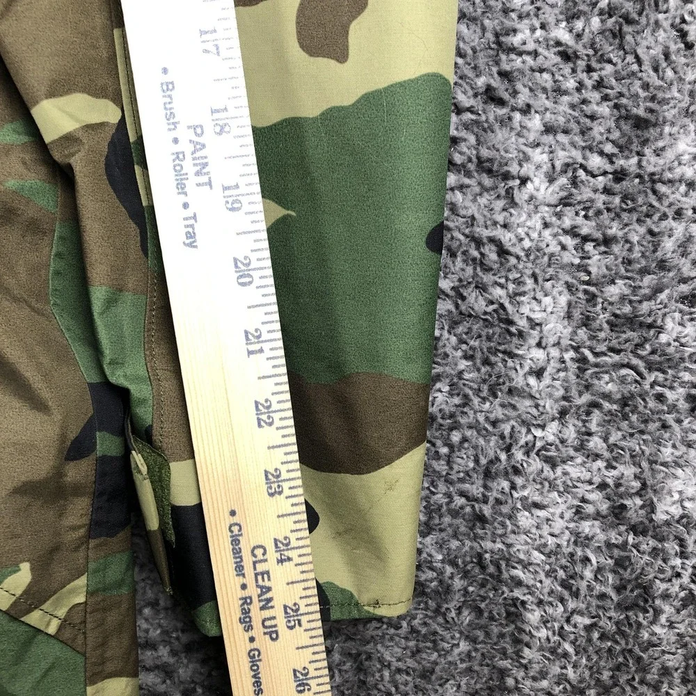 Vintage US Army ECWCS‎ Cold Weather Parka Coat Mens Large Green Hooded Camo